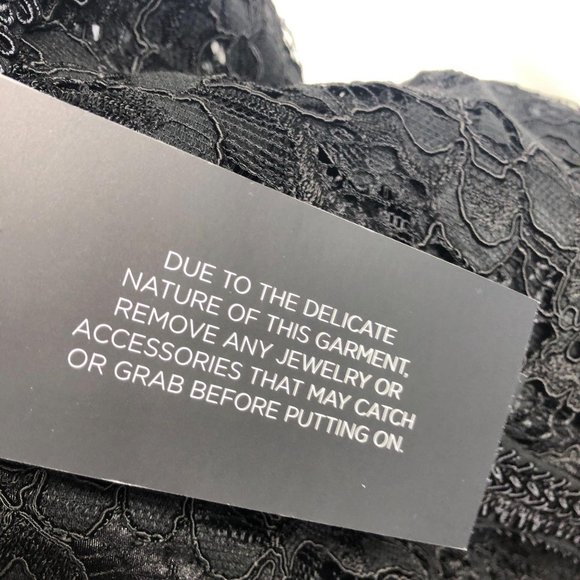 Karl Lagerfeld black lace long sleeve jacket sz 6 - Picture 7 of 10